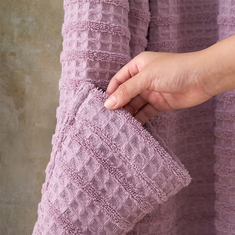 Cotton Waffle Weave Kimono Bathrobe - image 7