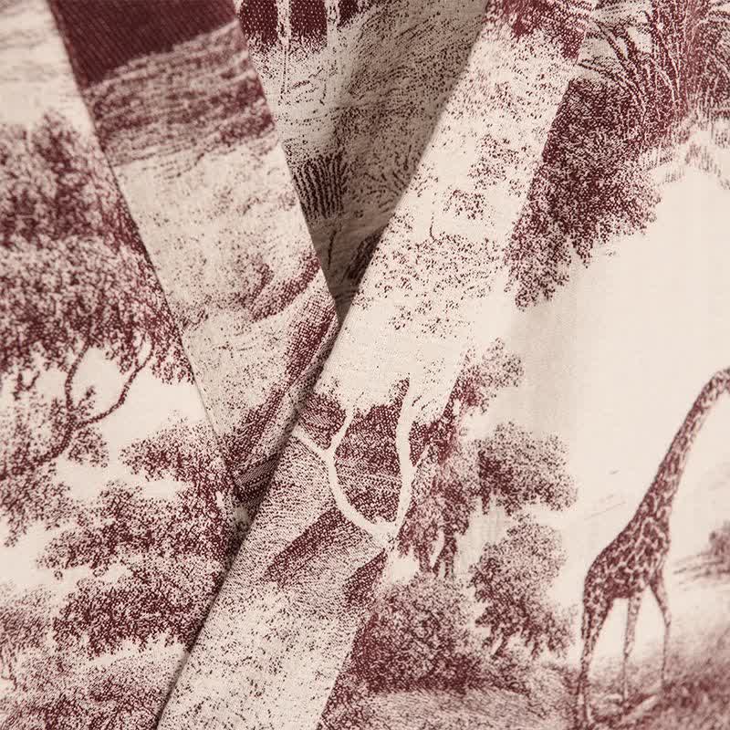 Toile Print Cotton Kimono Robe - image 13