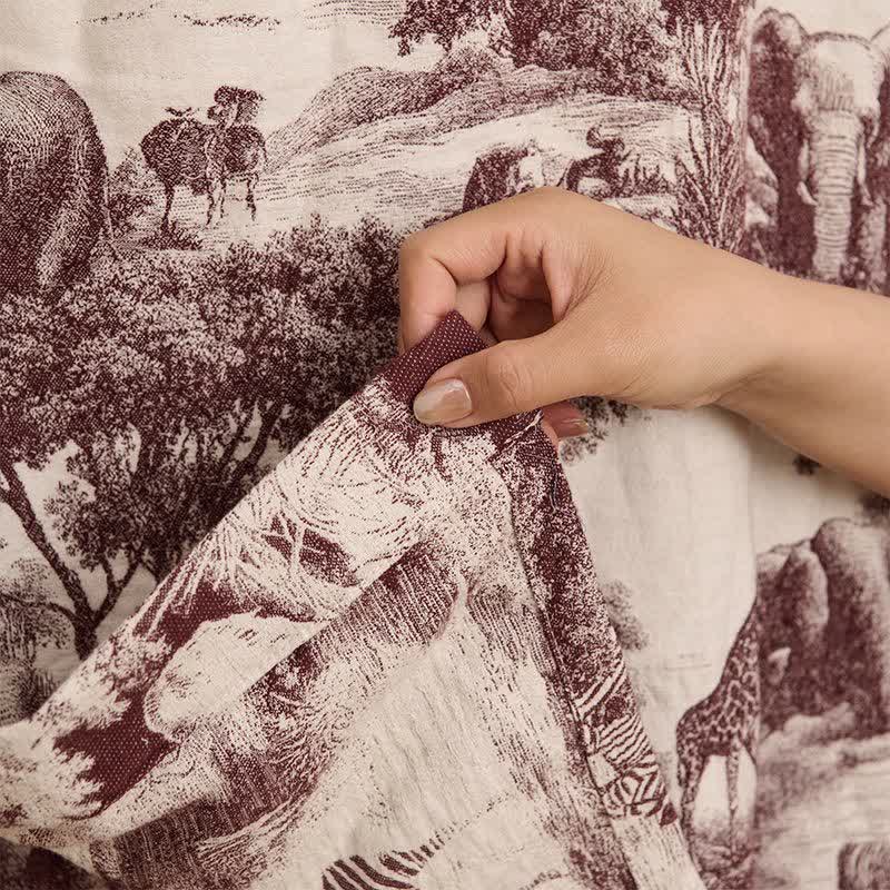 Toile Print Cotton Kimono Robe - image 17