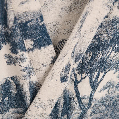 Toile Print Cotton Kimono Robe - image 2