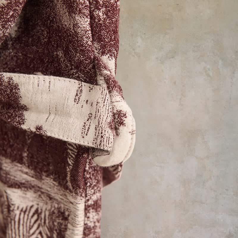 Toile Print Cotton Kimono Robe - image 19