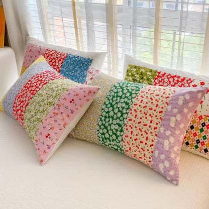 Colorful Patchwork Cotton Floral Bedding Set - image 3