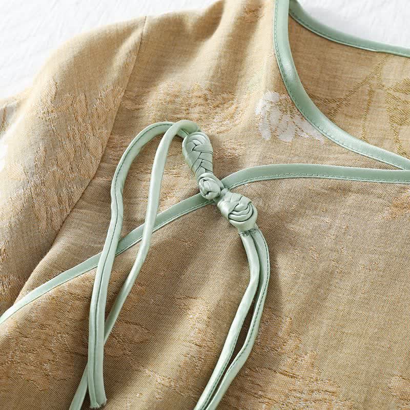 Floral Cotton Chinese Knot Loungewear Set - image 5