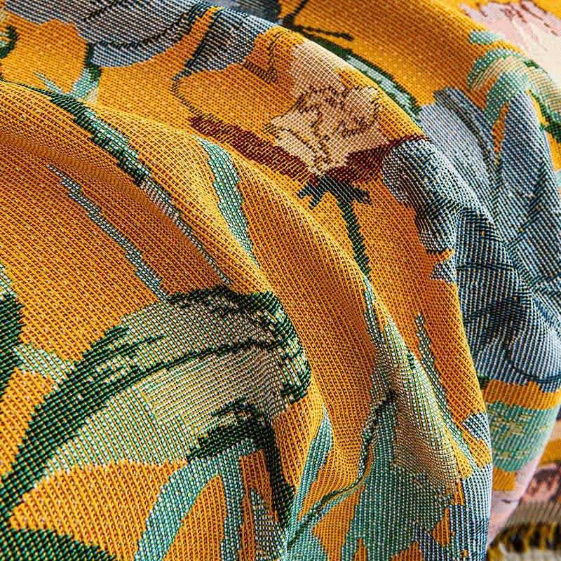 Vintage Floral Tassel Sofa Protector - image 2