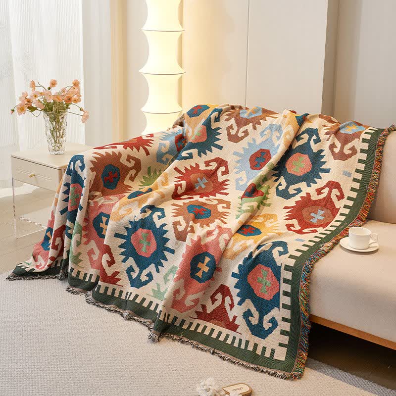 Boho Geometric Tassel Sofa Protector - image 4