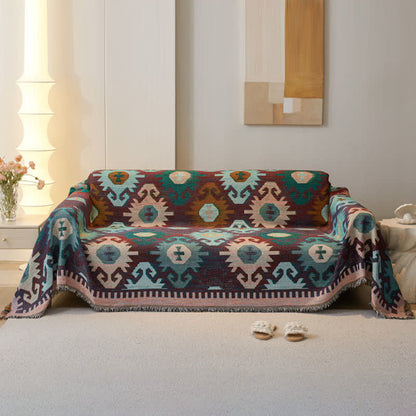 Boho Geometric Tassel Sofa Protector - image 2
