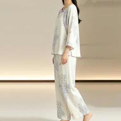 Floral Butterfly Bamboo Fiber Women's Pajamas - image 6