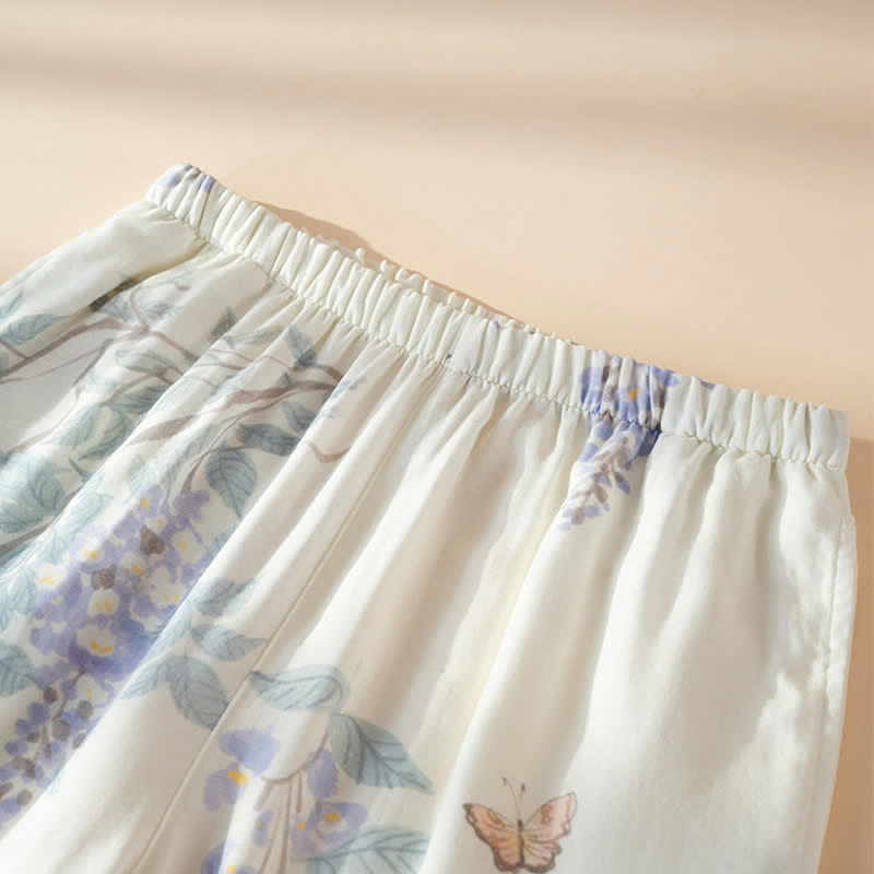 Floral Butterfly Bamboo Fiber Women's Pajamas - image 10