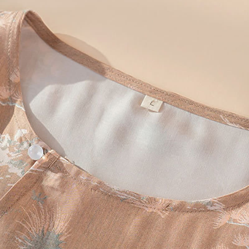 Oriental Print Fiber Women's Loungewear Set - image 6