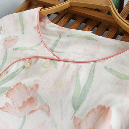 Tulip Print Bamboo Fiber Women's Pajamas - image 2
