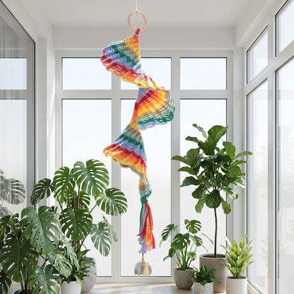 Boho Rainbow Macrame Hanging Bell Wall Decor - image 2