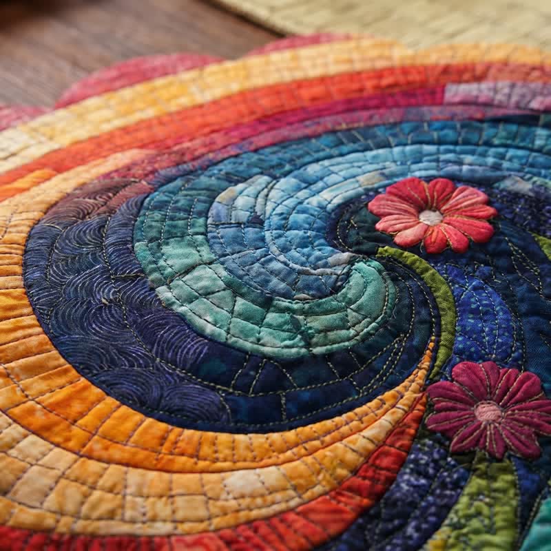 Rainbow Swirl Boho Polyester Placemat - image 4