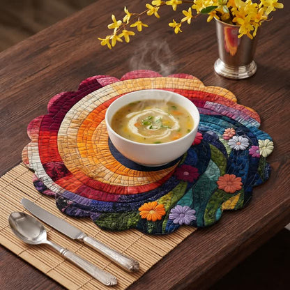Rainbow Swirl Boho Polyester Placemat - image 3