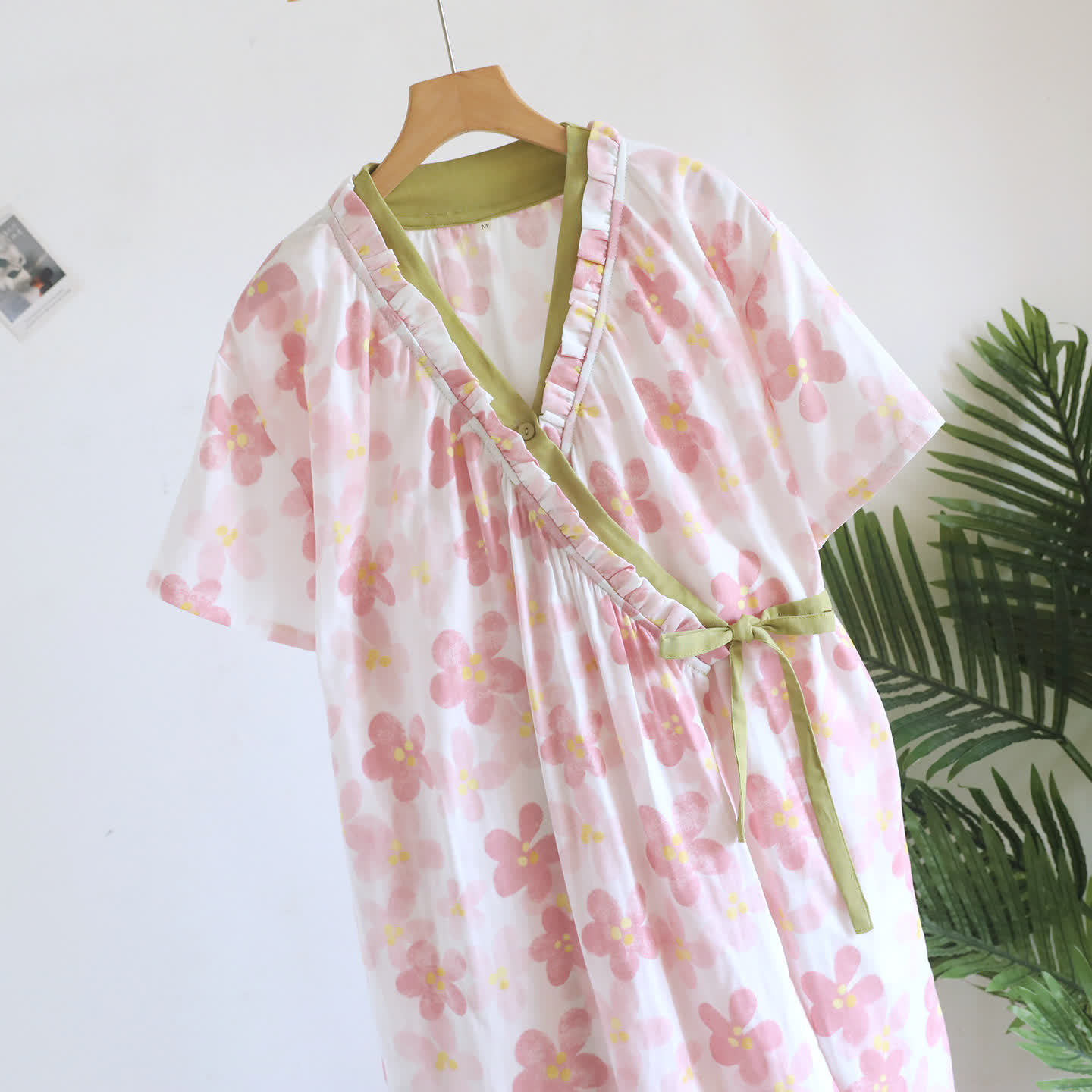 Sakura Floral Cotton Gauze Kimono Nightdress - image 4