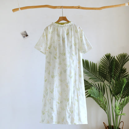 Forest Herbarium Cotton Gauze Yukata Dress - image 2