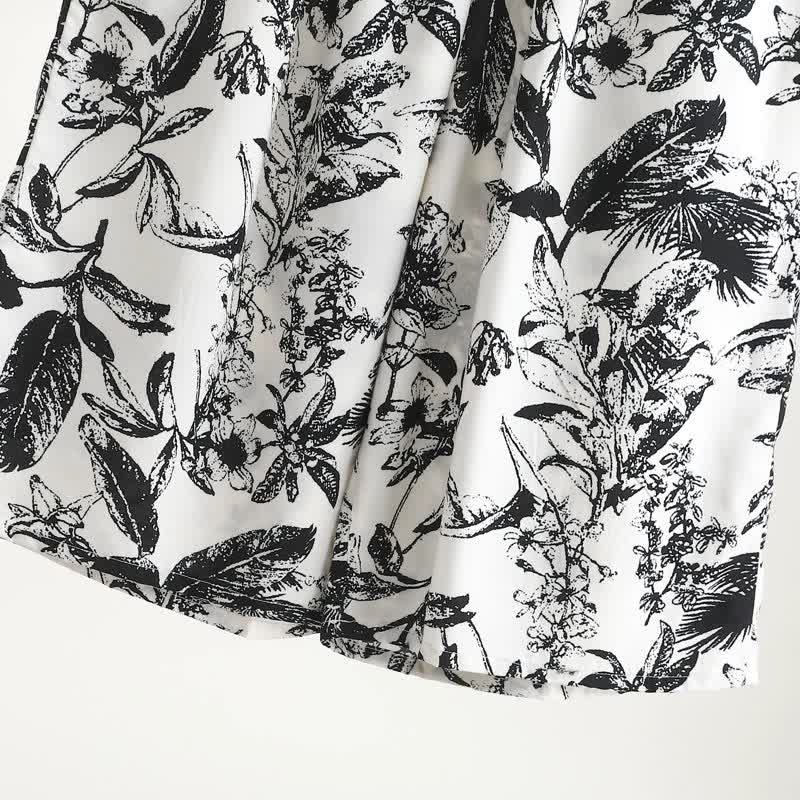 Monochrome Botanical Print Pajama Set - image 4
