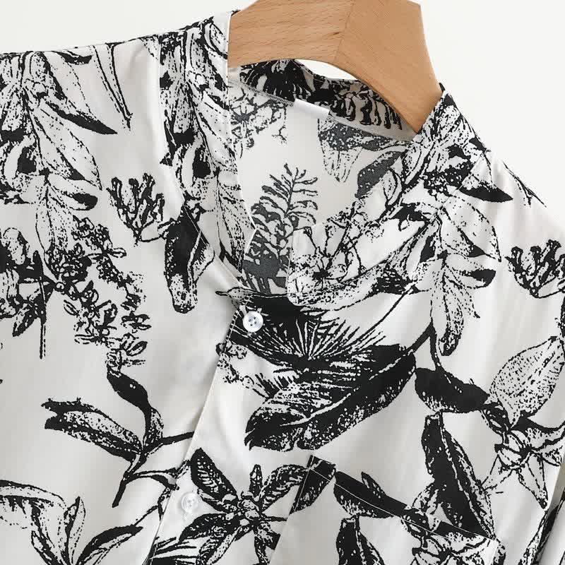 Monochrome Botanical Print Pajama Set - image 2