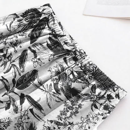Monochrome Botanical Print Pajama Set - image 8