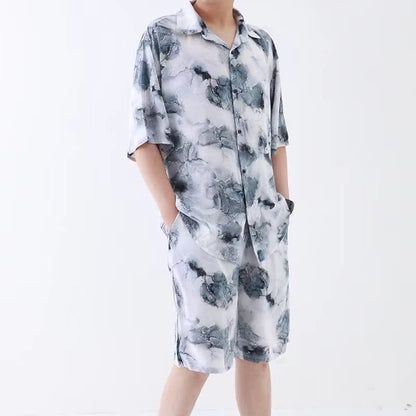 Unisex Style Ink Wash Pajama Set - image 2