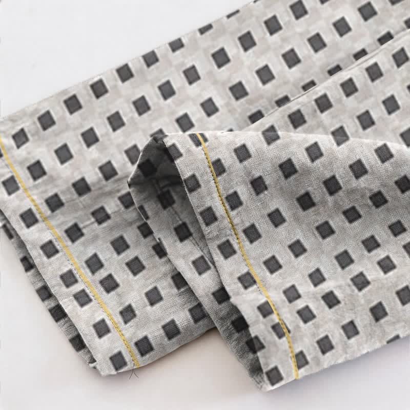 Unisex Mini Check V-Neck Pajama Set - image 4