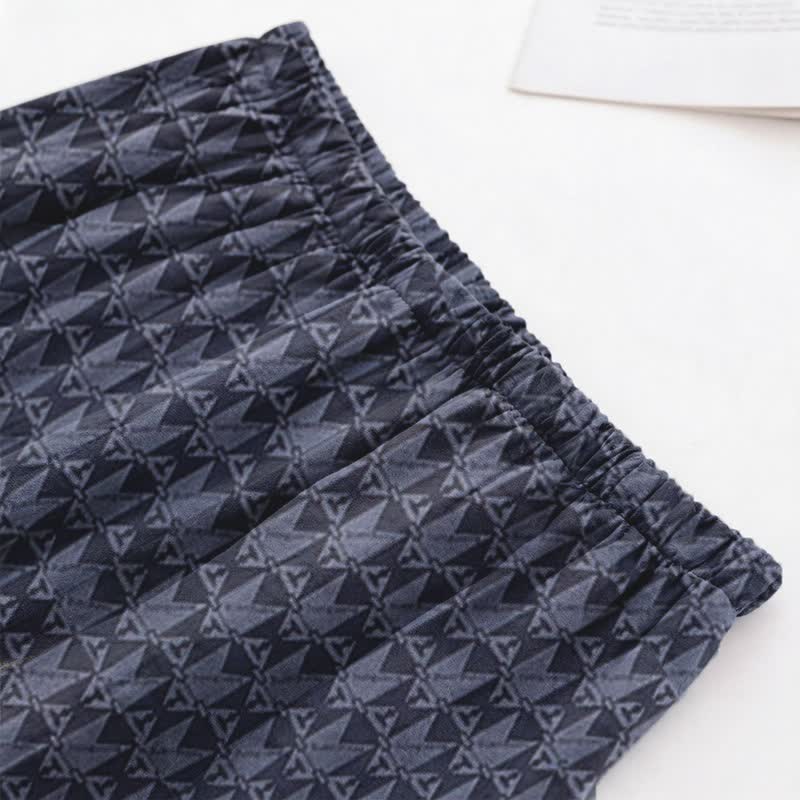 Navy Geometric Pattern Loungewear Set - image 3
