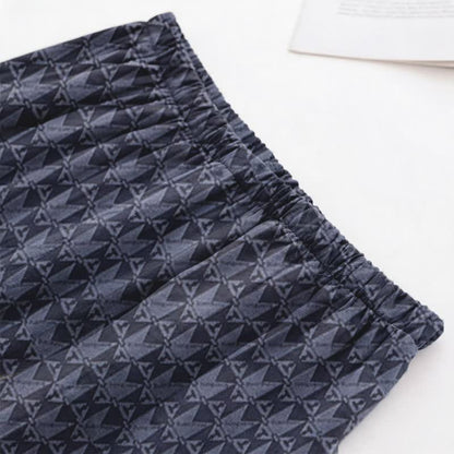Navy Geometric Pattern Loungewear Set - image 3
