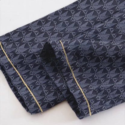 Navy Geometric Pattern Loungewear Set - image 4