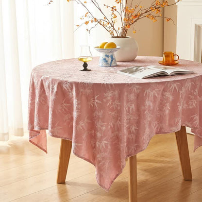 Pink Elegant Bamboo Jacquard Tablecloth - image 2