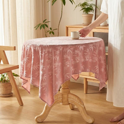 Pink Elegant Bamboo Jacquard Tablecloth - image 1