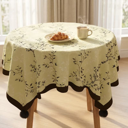 Rustic Style Botanical Tassel Tablecloth - image 1
