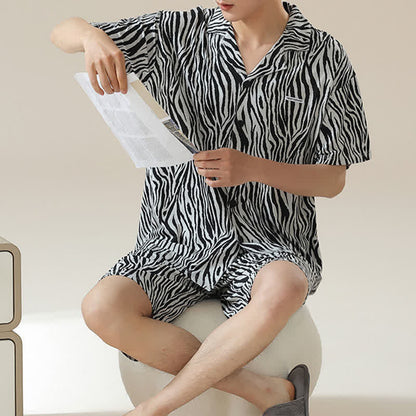 Unisex Zebra Print Modal Pajama Set - image 1