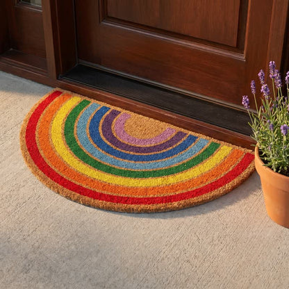 Rainbow Non-Slip Entryway Coir Area Rug - image 1