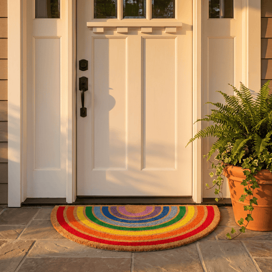 Rainbow Non-Slip Entryway Coir Area Rug - 39'' × 47'' - image 0
