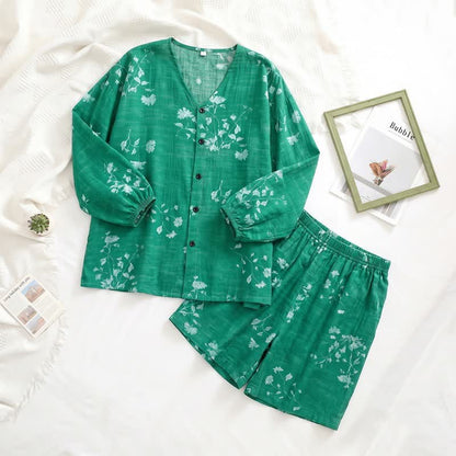Botanical Floral Button Front Women's Pajamas - image 5