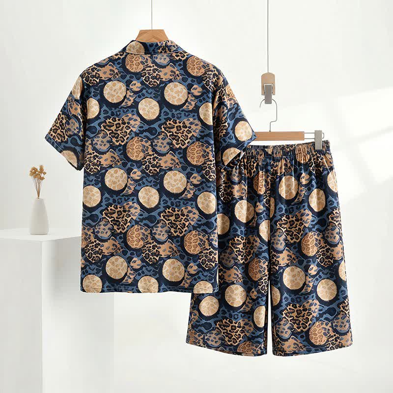 Navy Leopard Print Loungewear Set - image 4