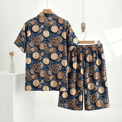 Navy Leopard Print Loungewear Set - image 4