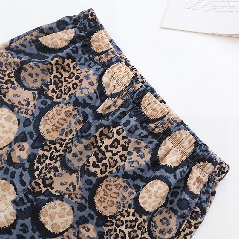 Navy Leopard Print Loungewear Set - image 6