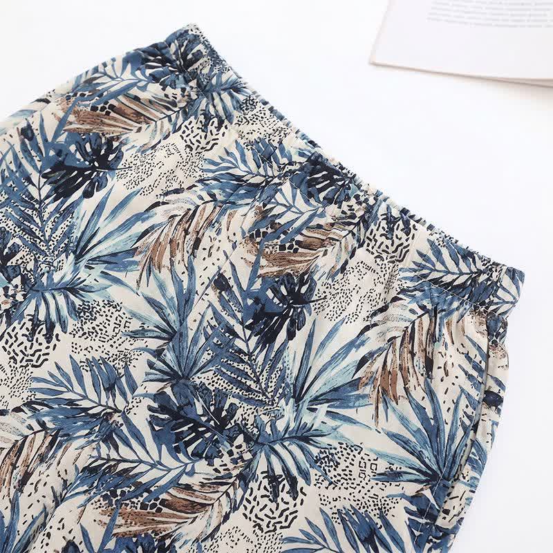Tropical Leaf Print Loungewear Set - image 6