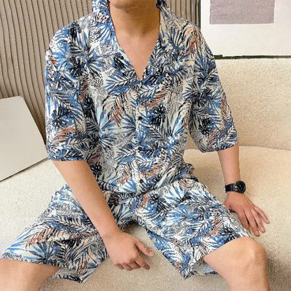 Tropical Leaf Print Loungewear Set - image 3