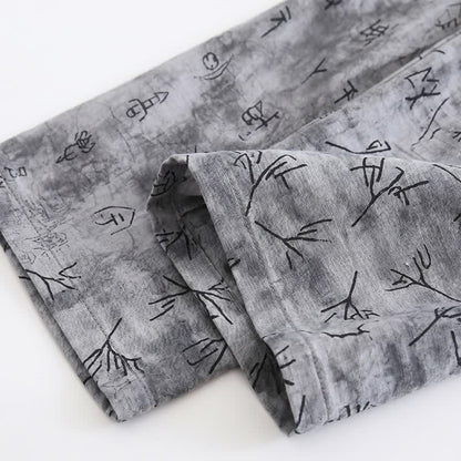 Gray Vintage Symbol Print Loungewear Set - image 5