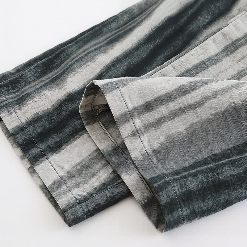 Unisex Ink Stripe Mandarin Collar Pajamas - image 5