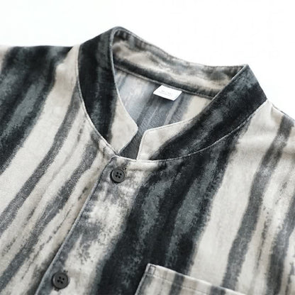 Unisex Ink Stripe Mandarin Collar Pajamas - image 3