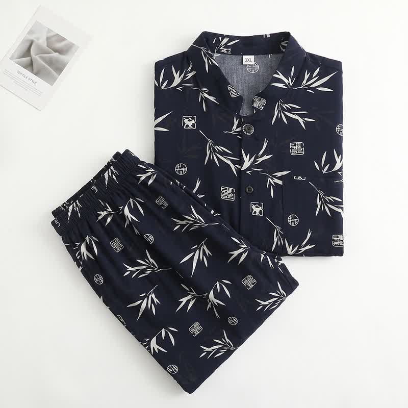 Unisex Bamboo Leaf Print Loungewear Set - image 1