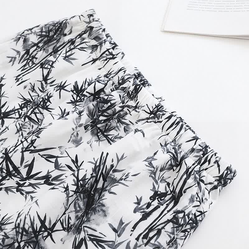 Unisex Style Bamboo Print Pajama Set - image 5