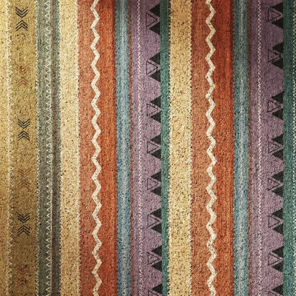 Vintage Rainbow Striped Non-Slip Entry Rug - image 6