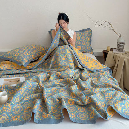 Boho 3-layer Muslin Reversible Bedspread Quilt - image 4