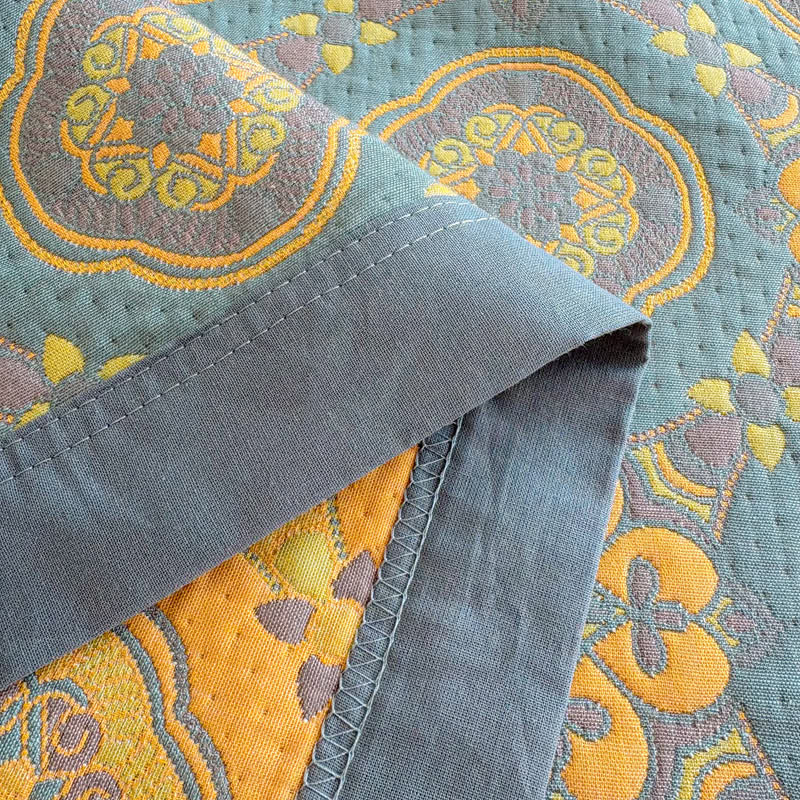Boho 3-layer Muslin Reversible Bedspread Quilt - image 11