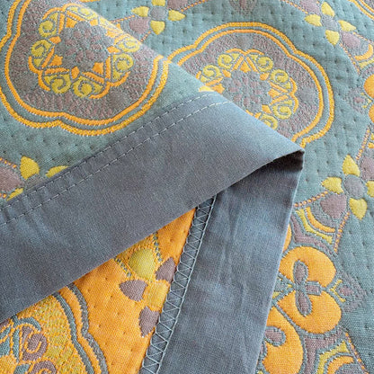 Boho 3-layer Muslin Reversible Bedspread Quilt - image 11