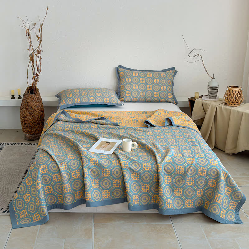 Boho 3-layer Muslin Reversible Bedspread Quilt - image 2