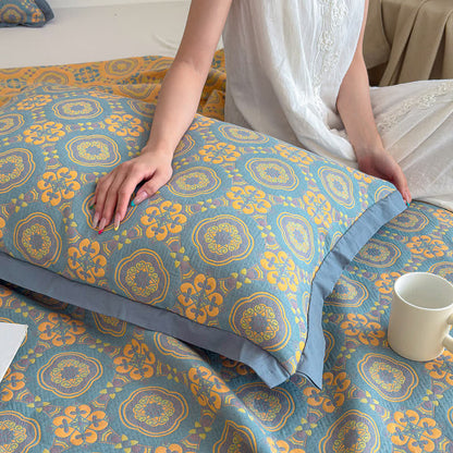 Boho 3-layer Muslin Reversible Bedspread Quilt - image 9
